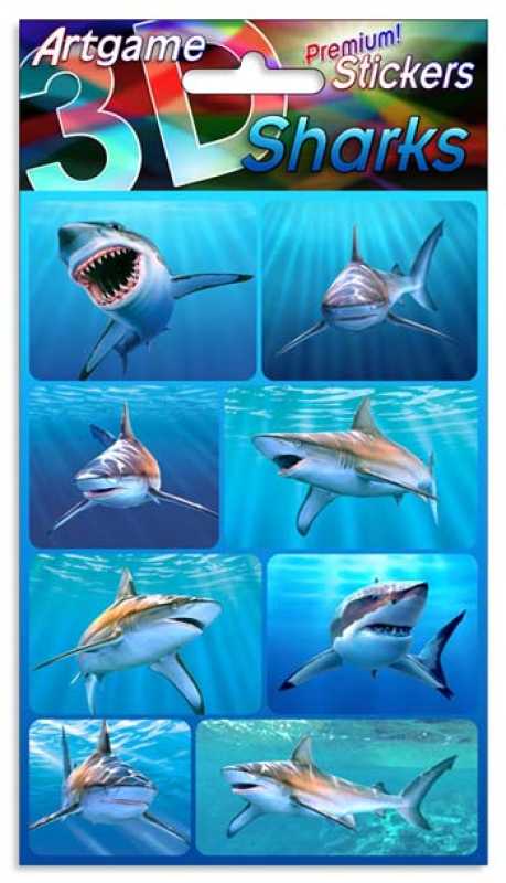 3D Sticker Haifische