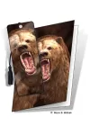 3D Grußkarte Grizzly