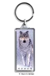 Schlüsselanhänger Schneewolf