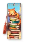 3D Lesezeichen Cat Books